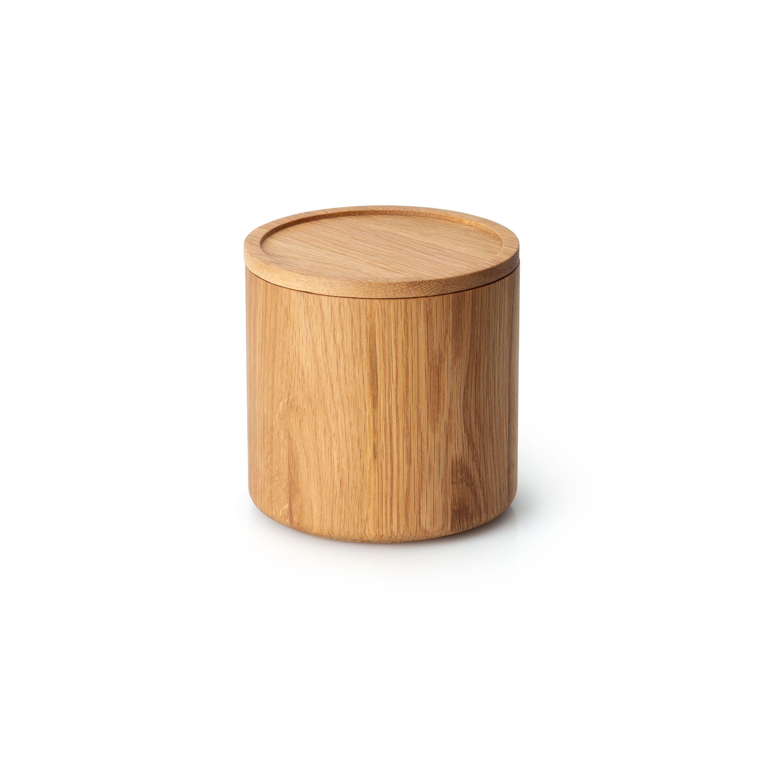 AUFBEWAHRUNGSDOSE, Eichenholz, Ø 13 x 13 cm - Braun, Holz (15/15/15cm) - Continenta