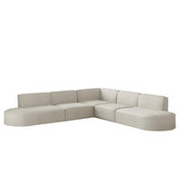 ECKSOFA Palma In Scala - Beige, Holzwerkstoff/Textil (276/276cm) - Fun Möbel