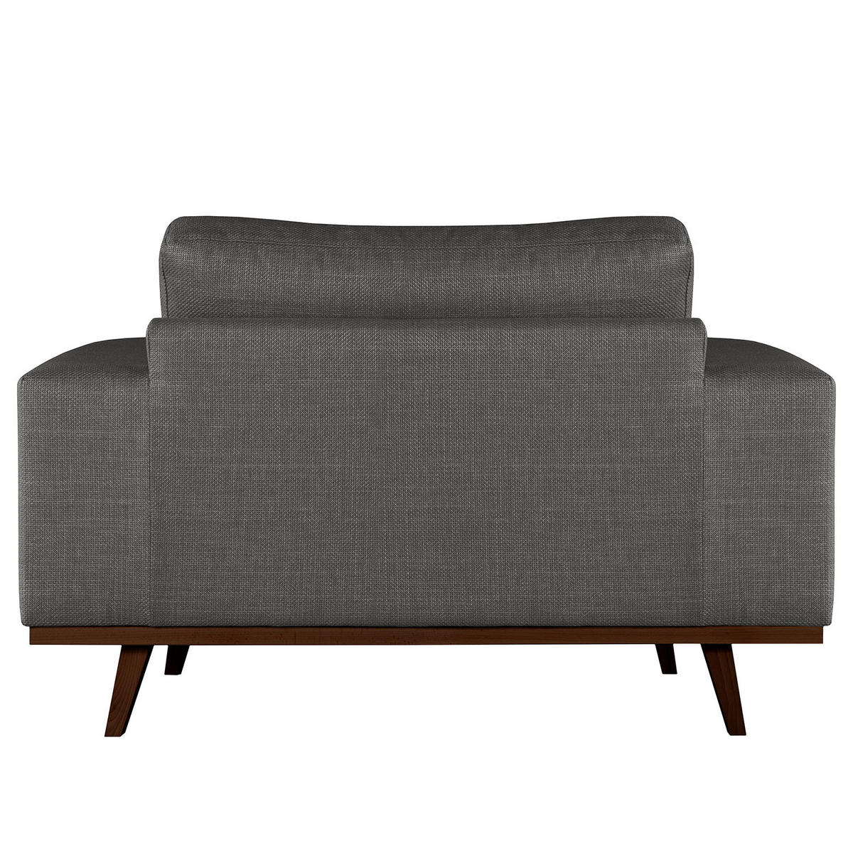 SESSEL - Dunkelgrau/Buchefarben, Buchenholz/Textil (122/81/88cm) - home24