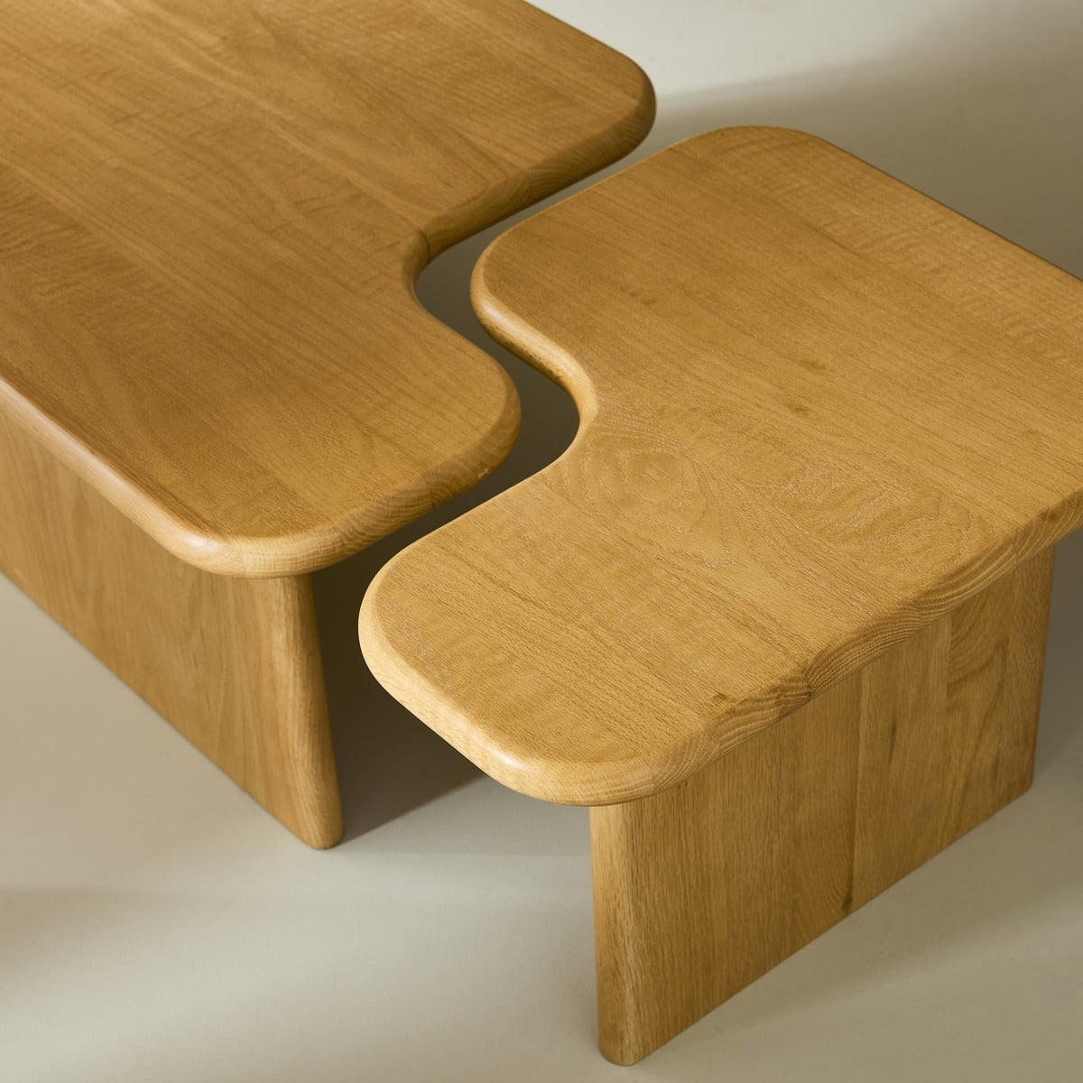 COUCHTISCHE Massivholz 35/96/45/55 cm - Eichefarben, Holz (60/96/55cm) - Signature