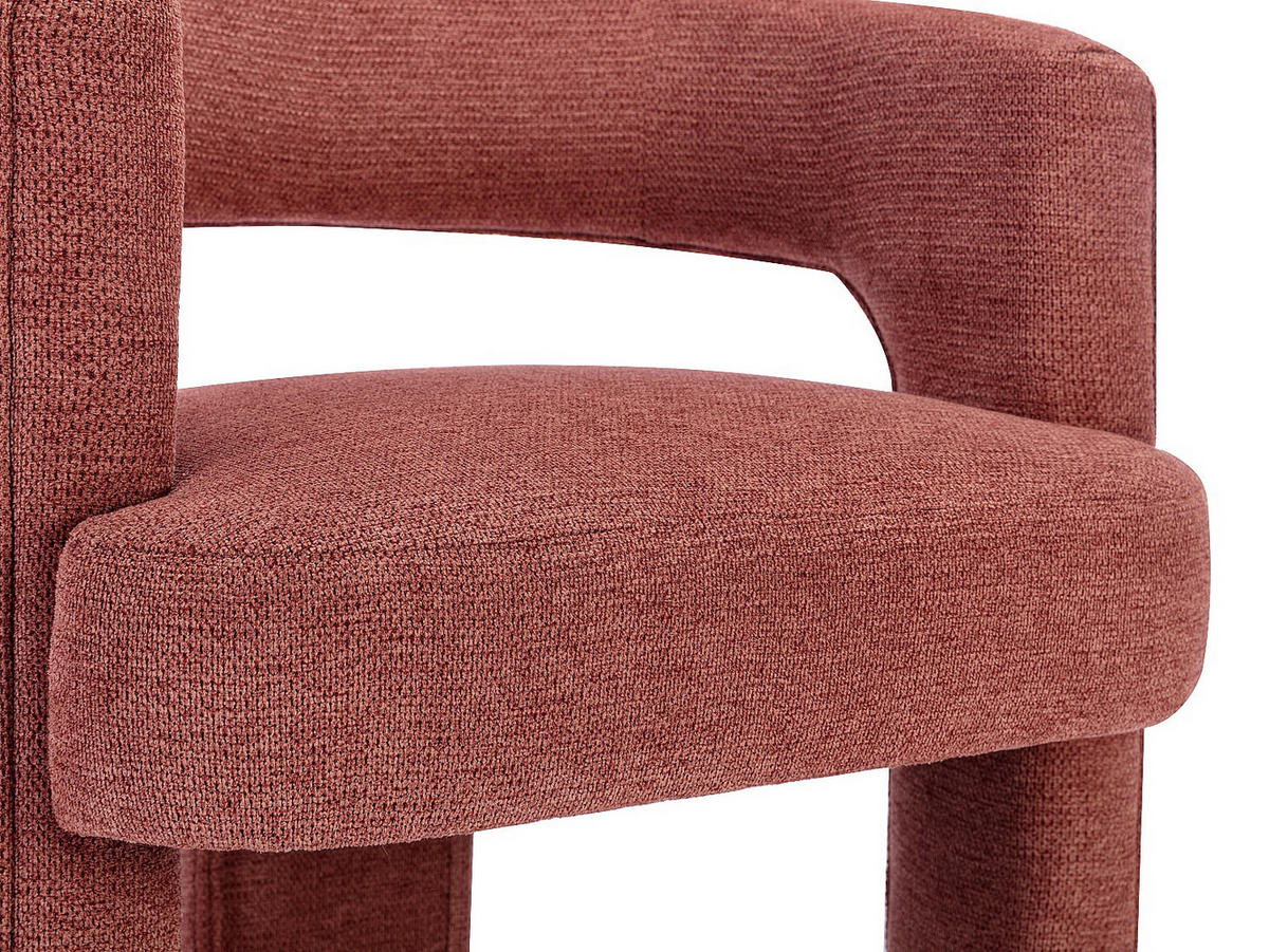 SESSEL - Strukturstoff - Terracotta - FONTANOVA - Braun, Textil (66/75/63cm) - Vente-Unique