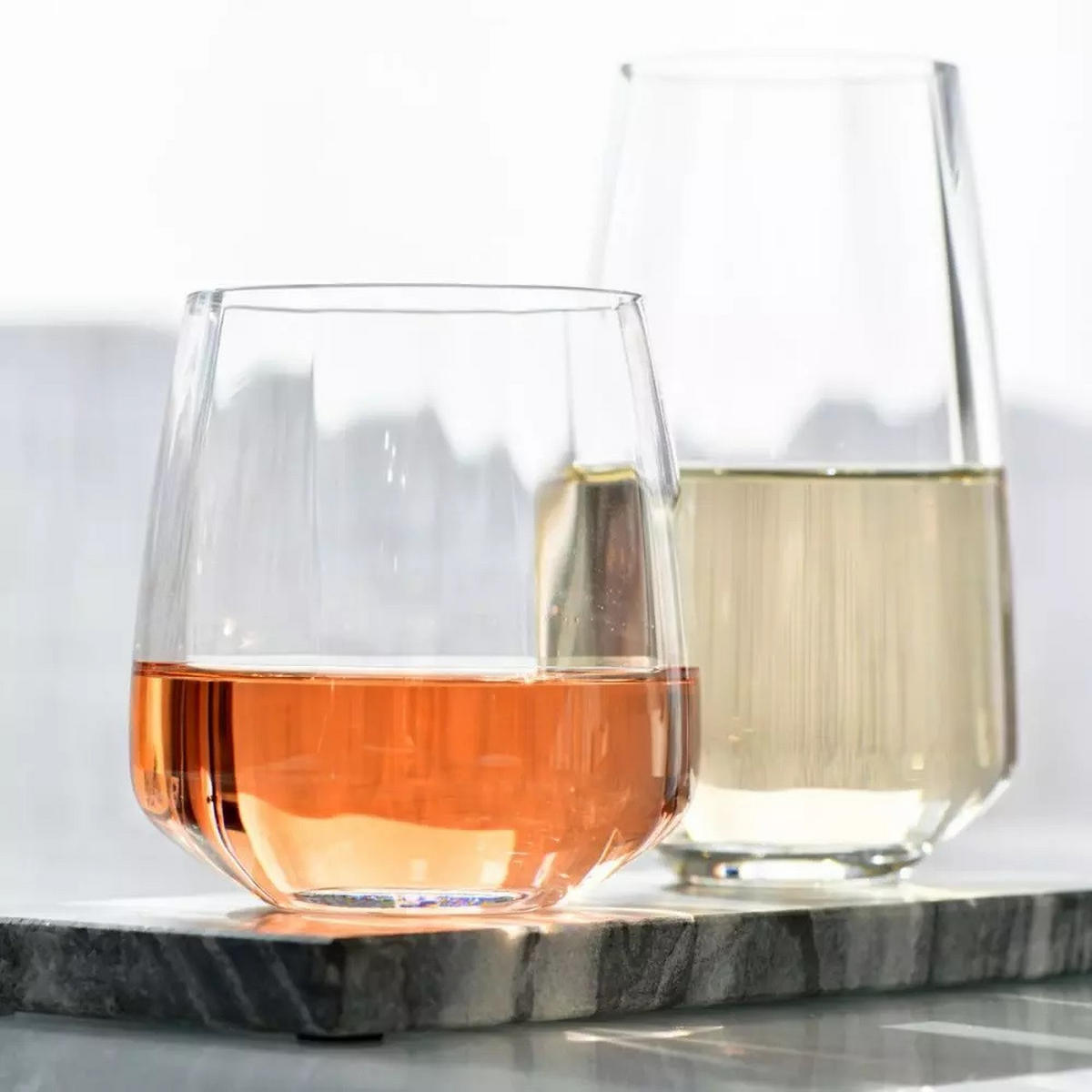 WASSERGLÄSER, 4er-Set, 400 ml, Handgemacht - Transparent, Glas (0.4L) - Krosno Glass