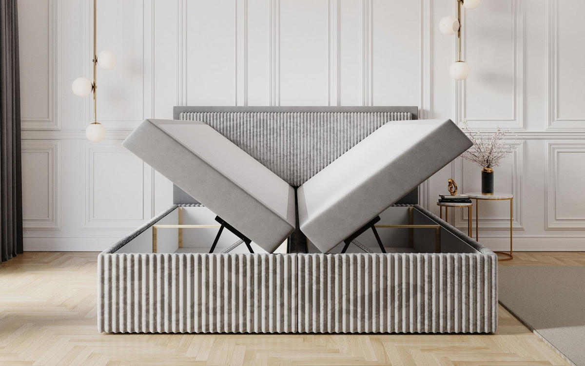 BOXBETT Hidis In In überlänge - Braun, Holzwerkstoff/Textil (140/220cm) - Fun Möbel