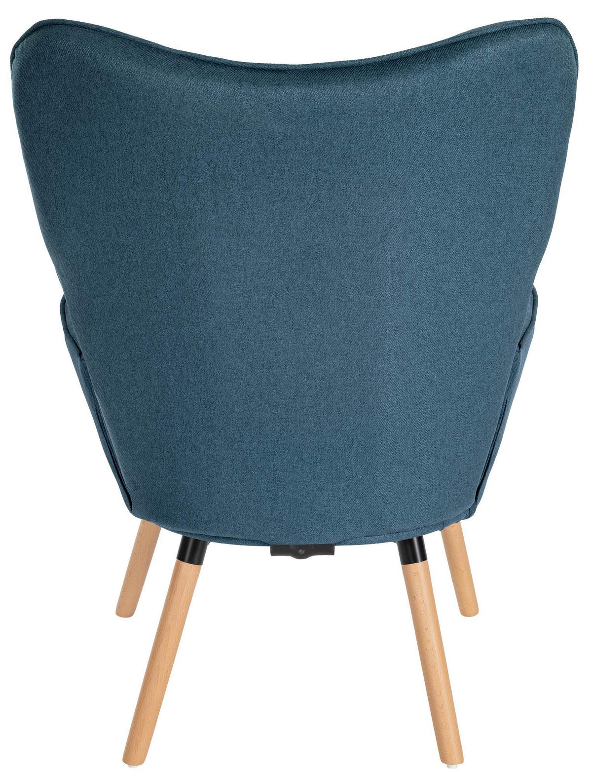 SESSEL Stoff blau - Blau/Eukalyptusholzfarben, Holz/Textil (68/101/73cm) - CLP