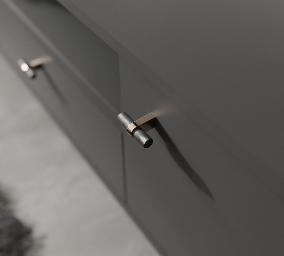TV-LOWBOARD geriffelt, mit Schublade, Schwarz - Schwarz, Holzwerkstoff (180/49/40cm) - Idohome