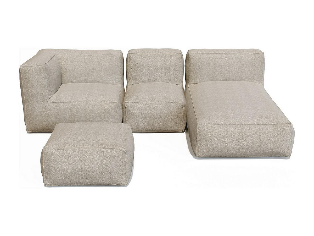 GARTENSITZGRUPPE im Set - 4 -Sitzer - Olefin - beige - NOUMARA - Beige, Textil - Vente-Unique