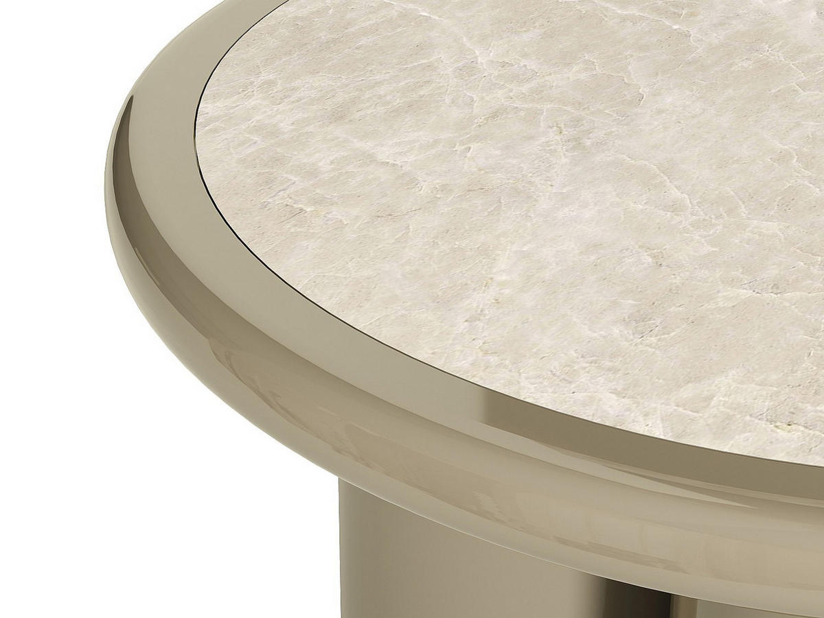 COUCHTISCH - 90 cm x 90 cm - marmor - taupe, beige Dirama - Taupe/Beige, Stein (90/90/40cm) - Vente-Unique