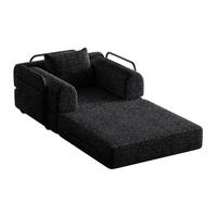 SOFA 2 in 1, Schlafcouch mit Bettfunktion, Stauraum Chenille,Schwarz - Schwarz, Textil (94/69/91cm) - PARAFTA HOME