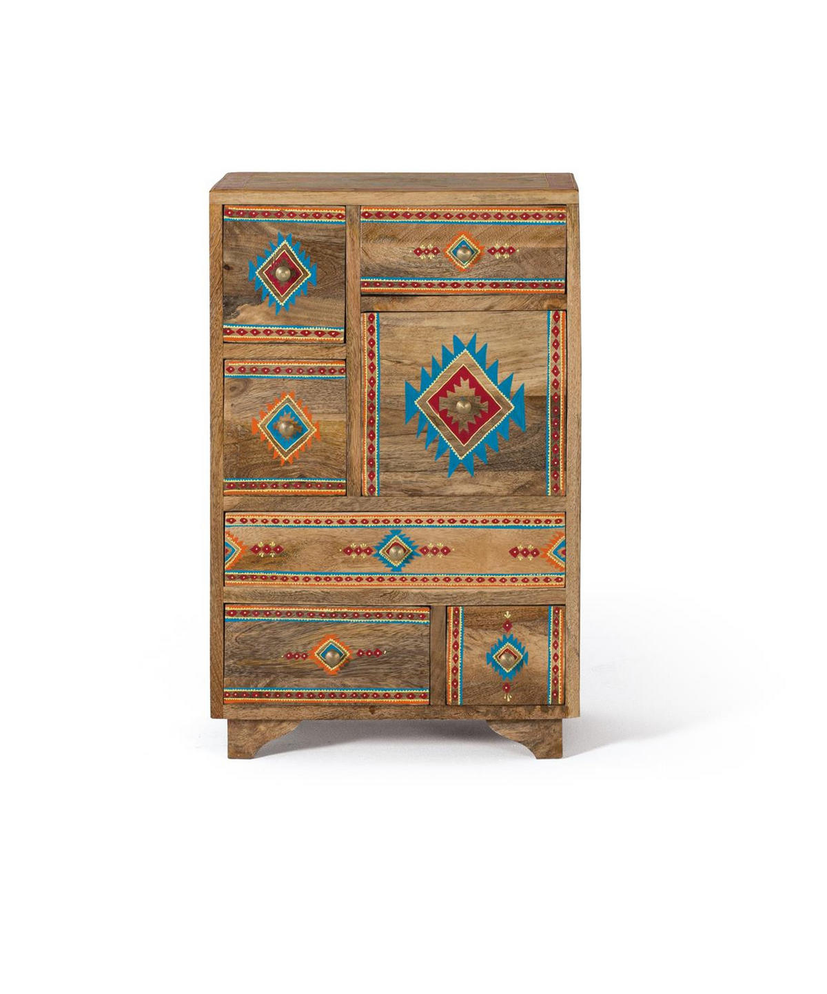 KOMMODE aus Mangoholz - Chromfarben, Holz (29/65/43cm) - Giner y Colomer