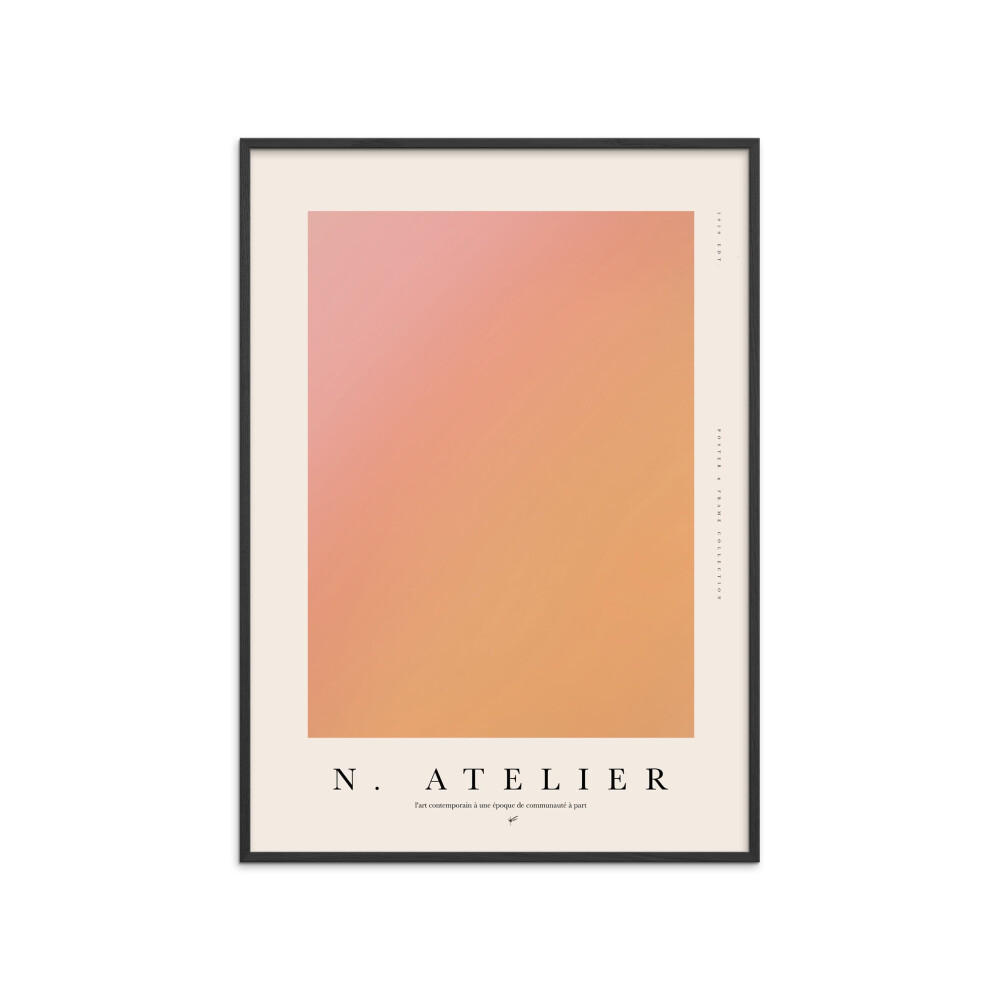 Poster&Frame Poster Orange, Schwarz 30x40 cm
