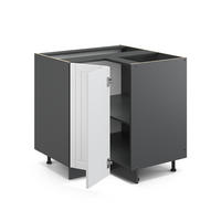 ECKUNTERSCHRANK Fame-Line Weiß Landhaus 80.5 cm, AP Marmor - Anthrazit/Weiß, Holzwerkstoff (80.5/82/60cm) - Vicco