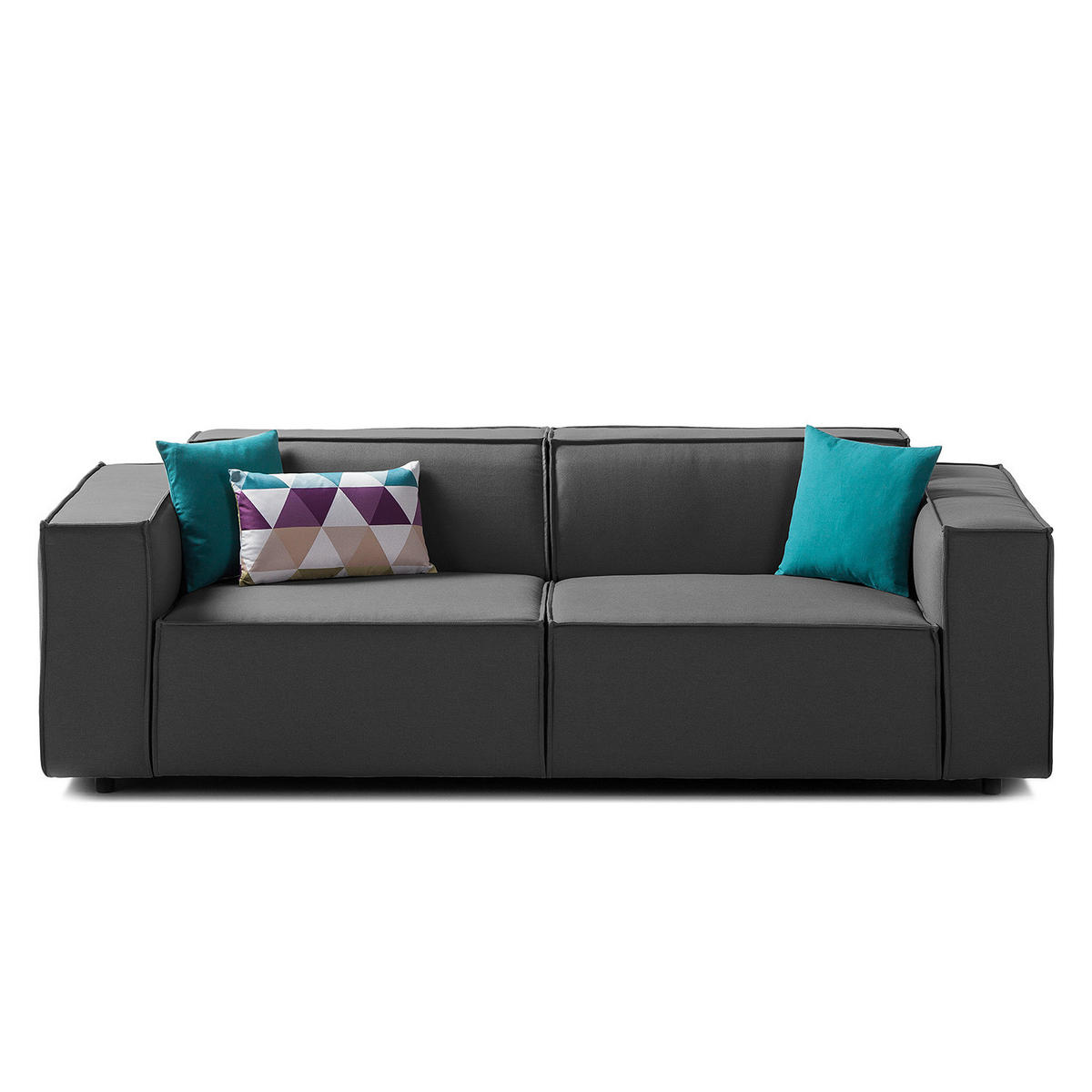 2,5-SITZER SOFA - Anthrazit, Textil (223/70/96cm) - home24
