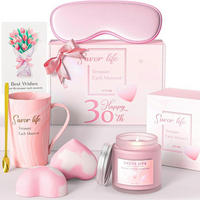 GESCHENKSET 7-teiliges Set Geburtstag Frau - Rosa, Keramik (8cm)