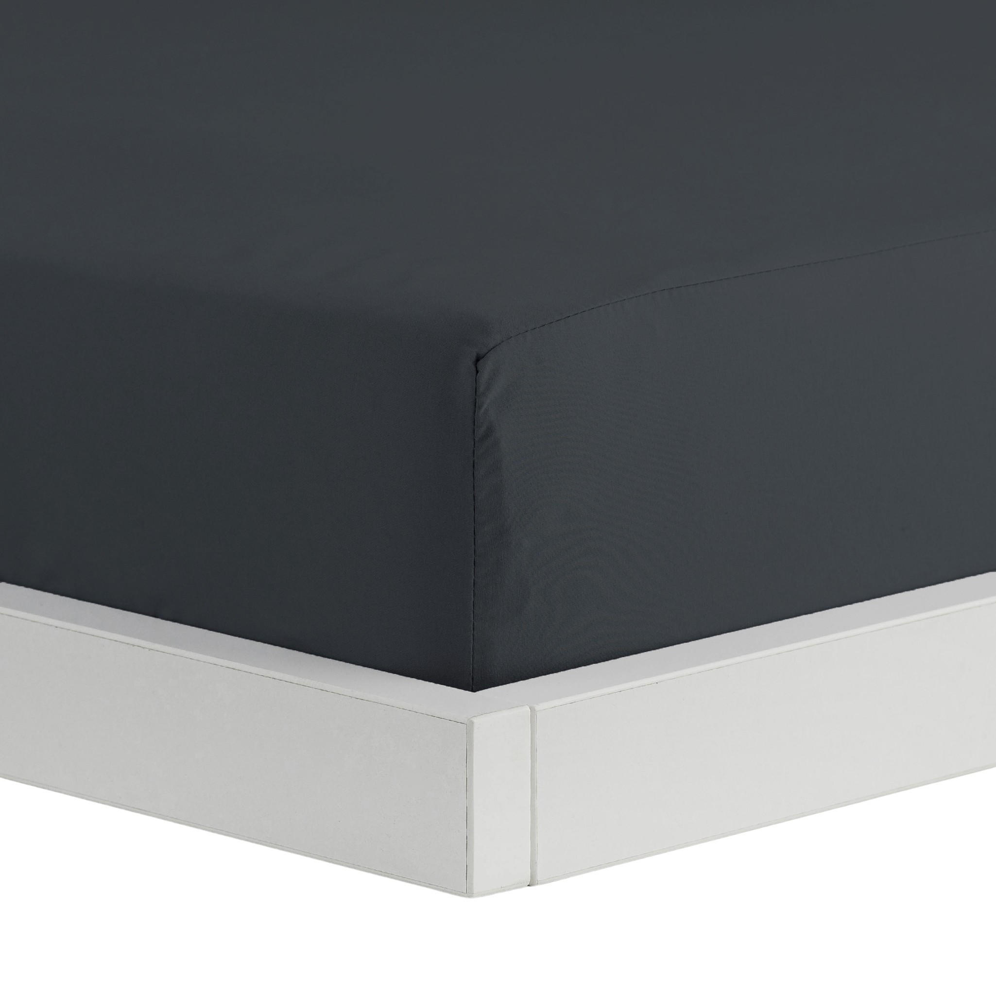 SPANNBETTLAKEN Micros - Dunkelgrau, Textil (90/200cm) - home&you