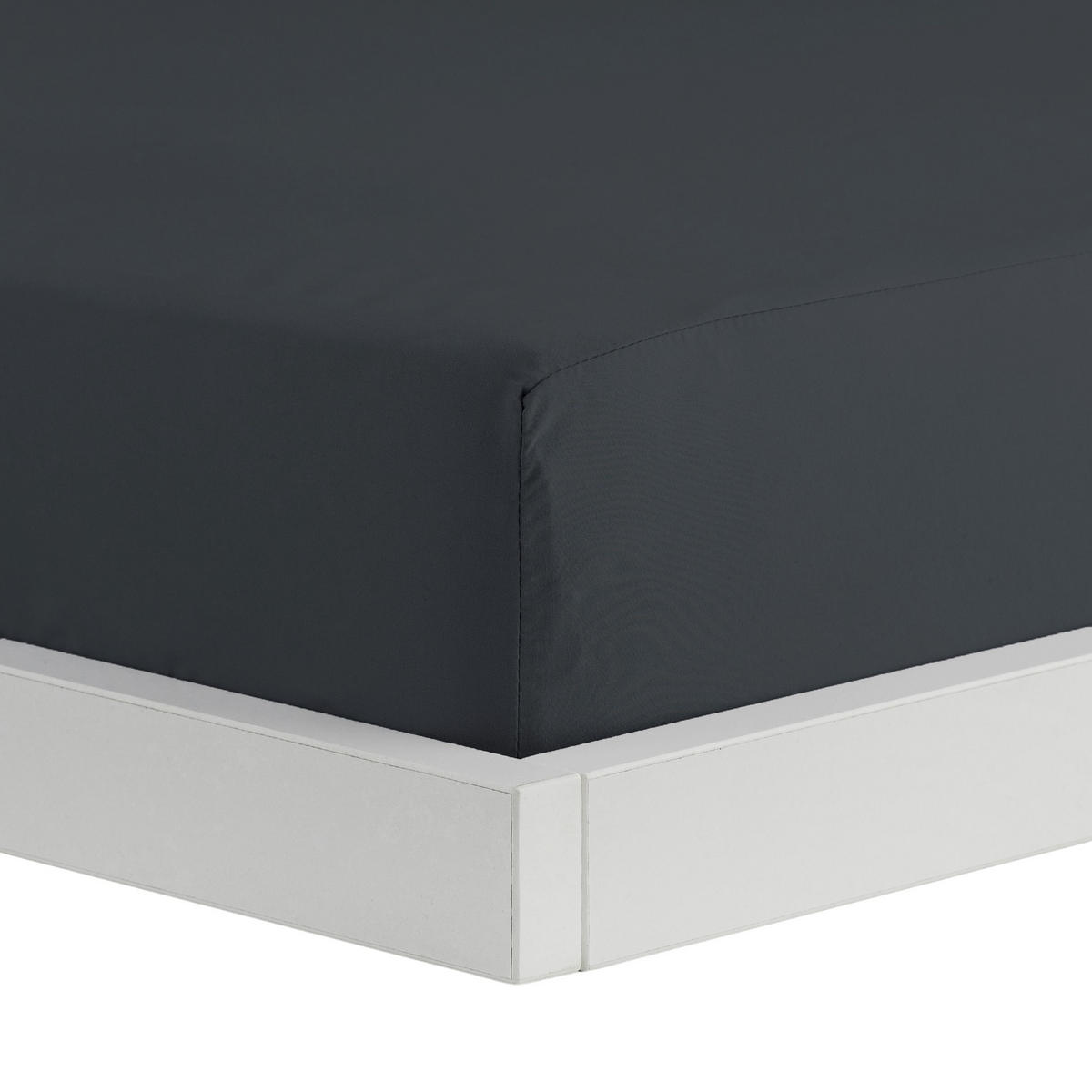 SPANNBETTLAKEN Micros - Dunkelgrau, Textil (90/200cm) - home&you