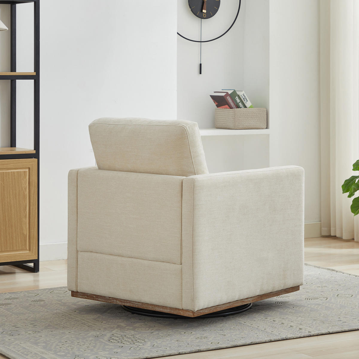 SESSEL 360° drehbar mit Armlehnen, DE-42401, Beige - Beige, Holzwerkstoff (78/88.5/85cm) - ComfortXL