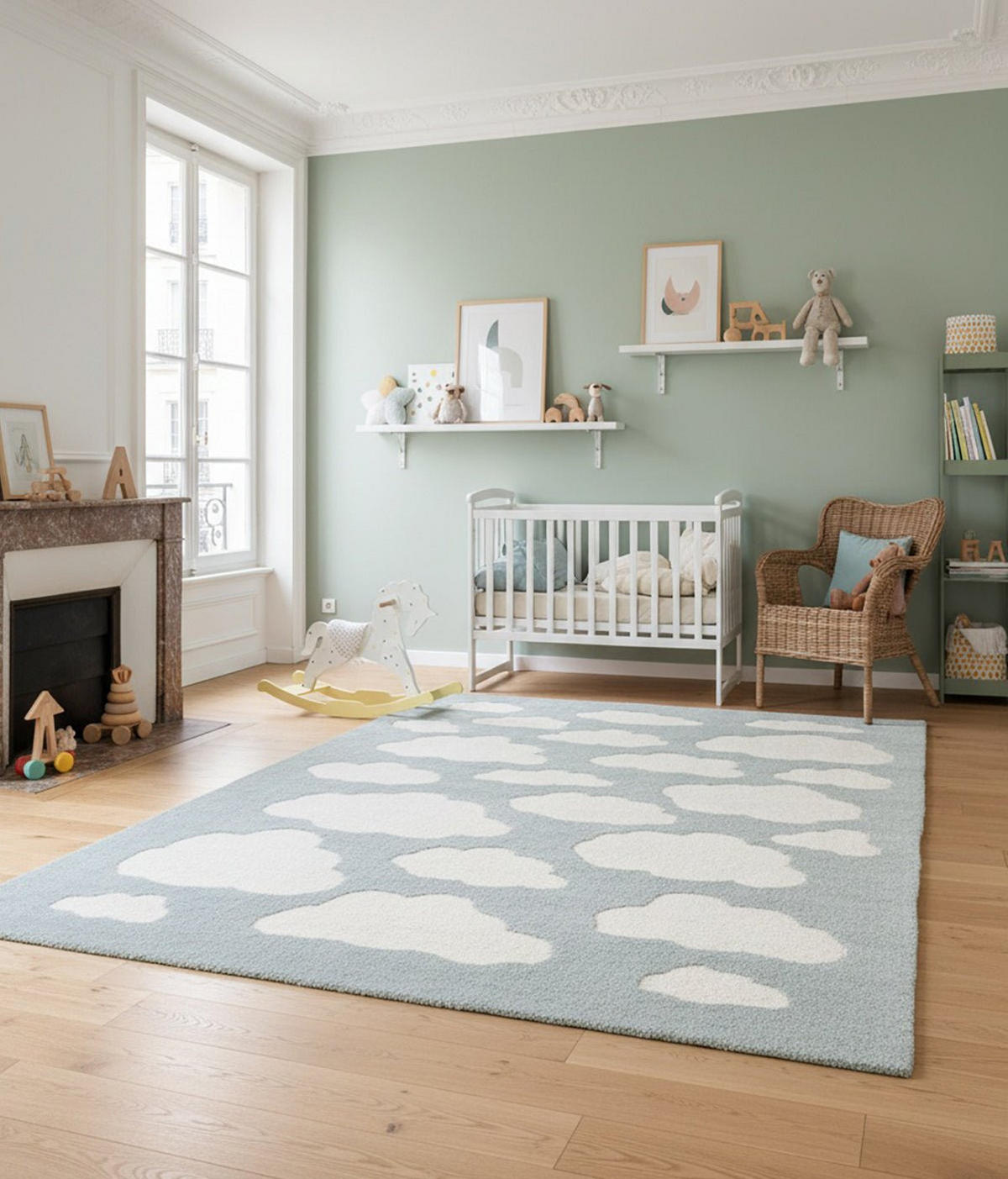 KINDERTEPPICH mit Reliefeffekt blau Blau - Blau, Textil (120/170cm) - AFK Living