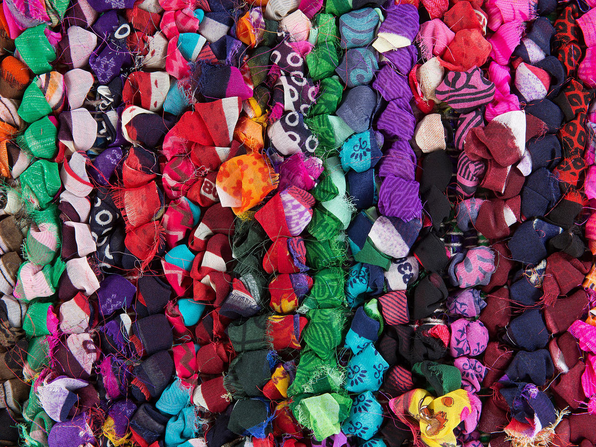TEPPICH geflochten Bafra 230/160 cm - Multicolor, Kunststoff (160/230cm) - Beliani