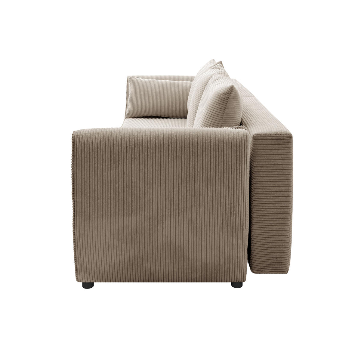 SOFA GRABO mit Schlaffunktion, Creme - Creme, Textil (260/75/145cm) - Fedve