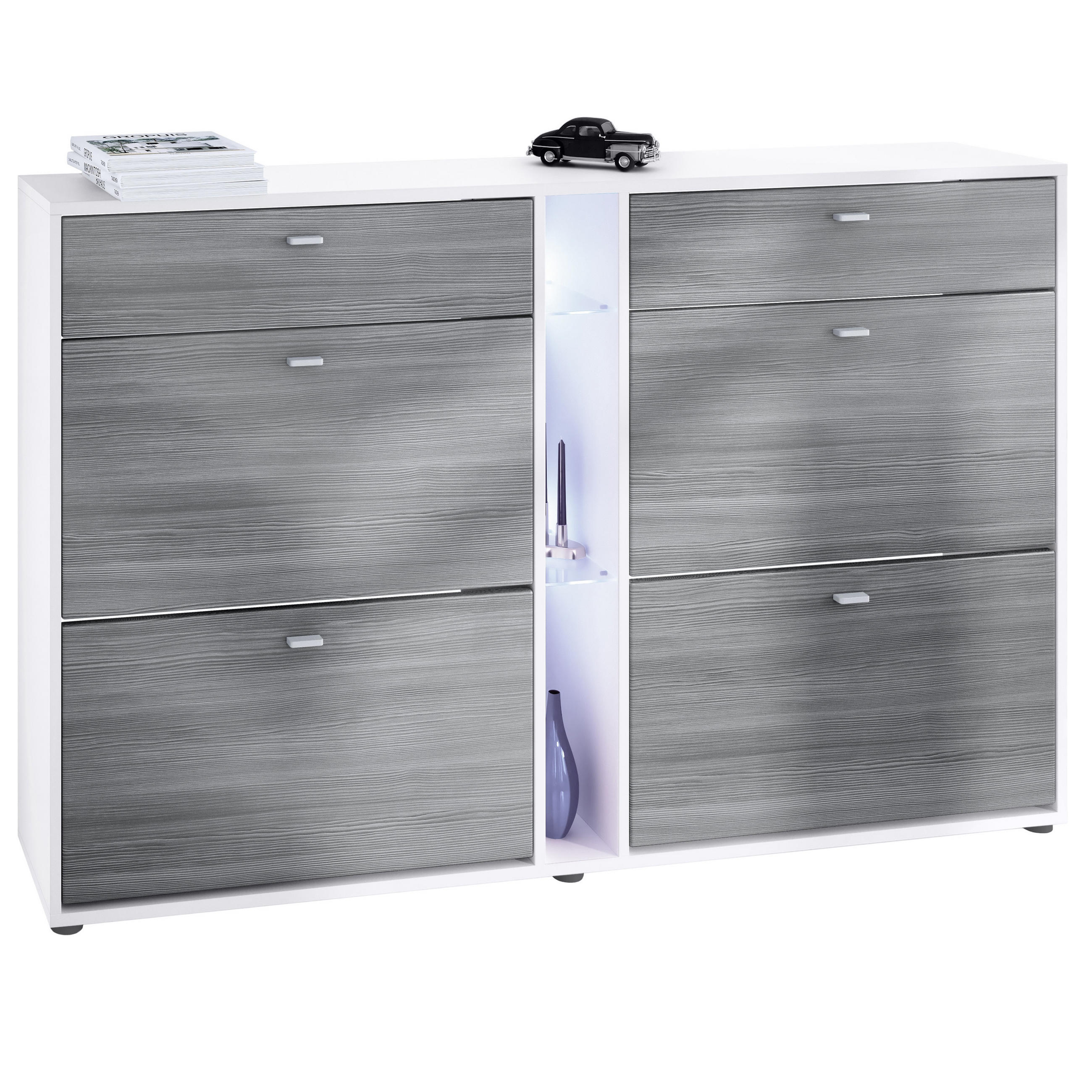 SCHUHSCHRANK Today Fronten in Avola-Anthrazit - Anthrazit, Holzwerkstoff (155.5/95/28cm) - Vladon