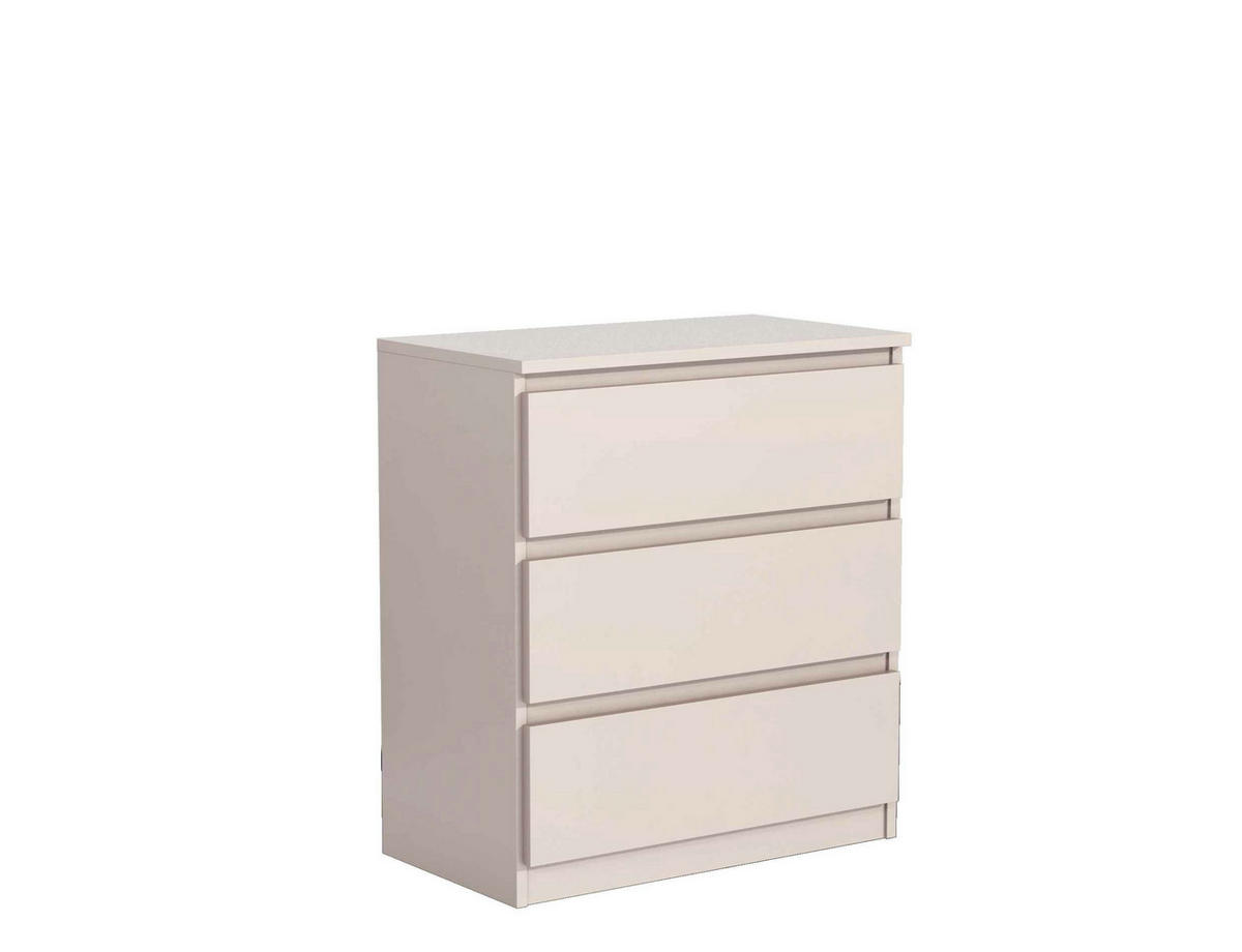 KOMMODE NUDO 70/78,5/39cm mit 3 Schubladen Türen Kaschmir - Kaschmir, Holzwerkstoff (70/78.5/39cm) - MASSENO