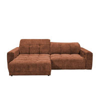 ECKSCHLAFSOFA mit elektronische Sitztiefenverstellung - Fango/Terracotta, Kunststoff/Textil (297/170cm) - ed exciting design