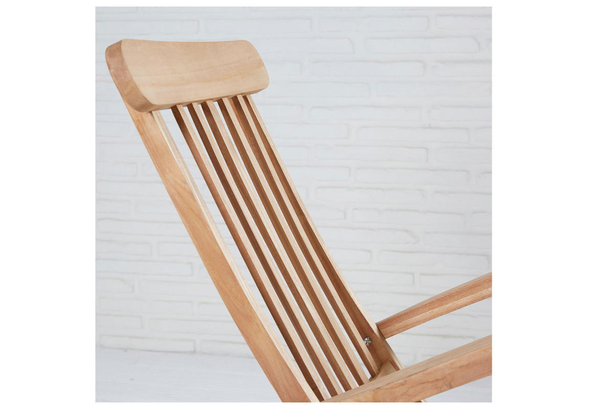 GARTENLIEGE Colorado 160x59x88, Teak, Natur - Naturfarben, Holz (59/88/160cm) - dasmöbelwerk