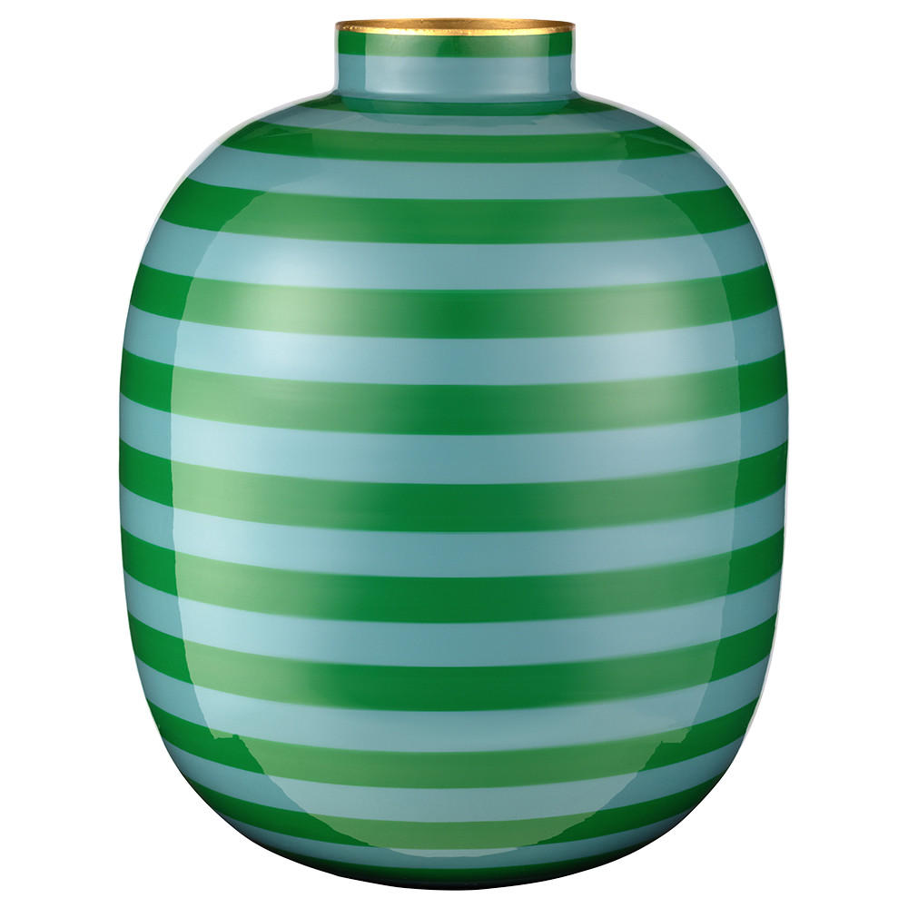 VASE Metal streifen grün 32 cm - Grün, Metall (31cm) - Pip Studio