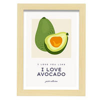 POSTER Abstrakt Pop Art A4 Rahmen Aus Hellem Holz - Beige, Papier (29.7/5/21cm) - Nacnic