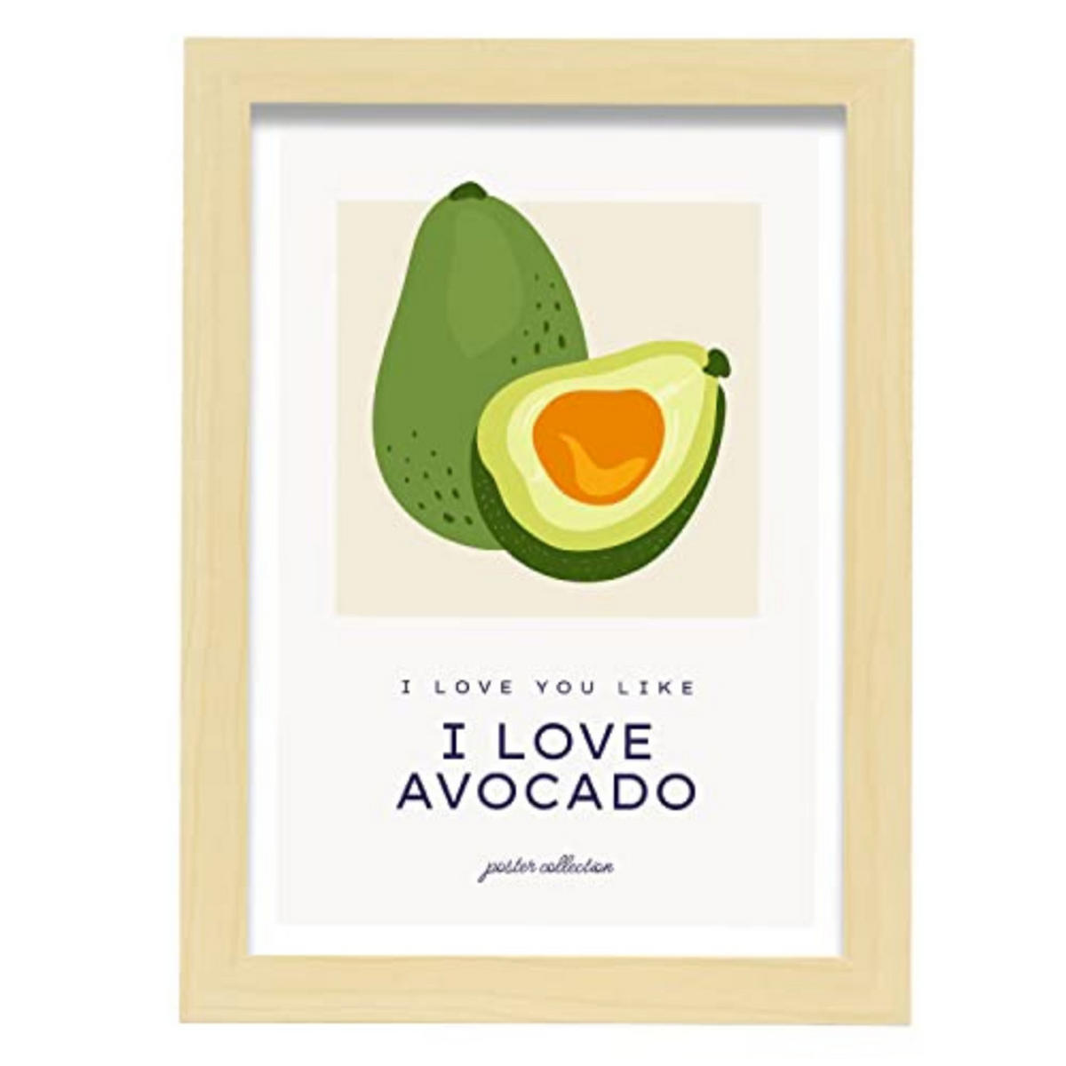 POSTER Abstrakt Pop Art A4 Rahmen Aus Hellem Holz - Beige, Papier (29.7/5/21cm) - Nacnic