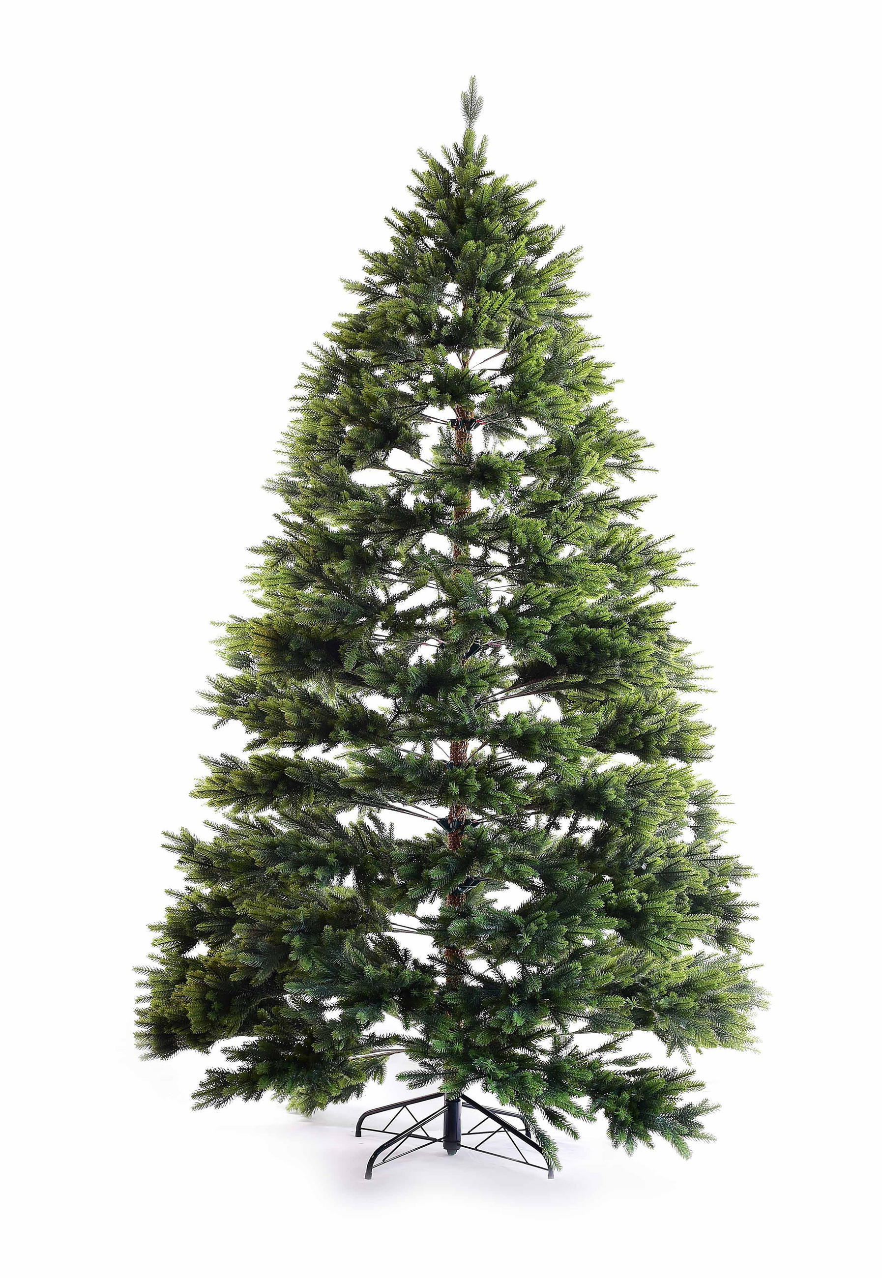 WEIHNACHTSBAUM Santa Lila Grün 210/120/210 cm Kunstoff - Grün, Kunststoff (210cm) - Mondex