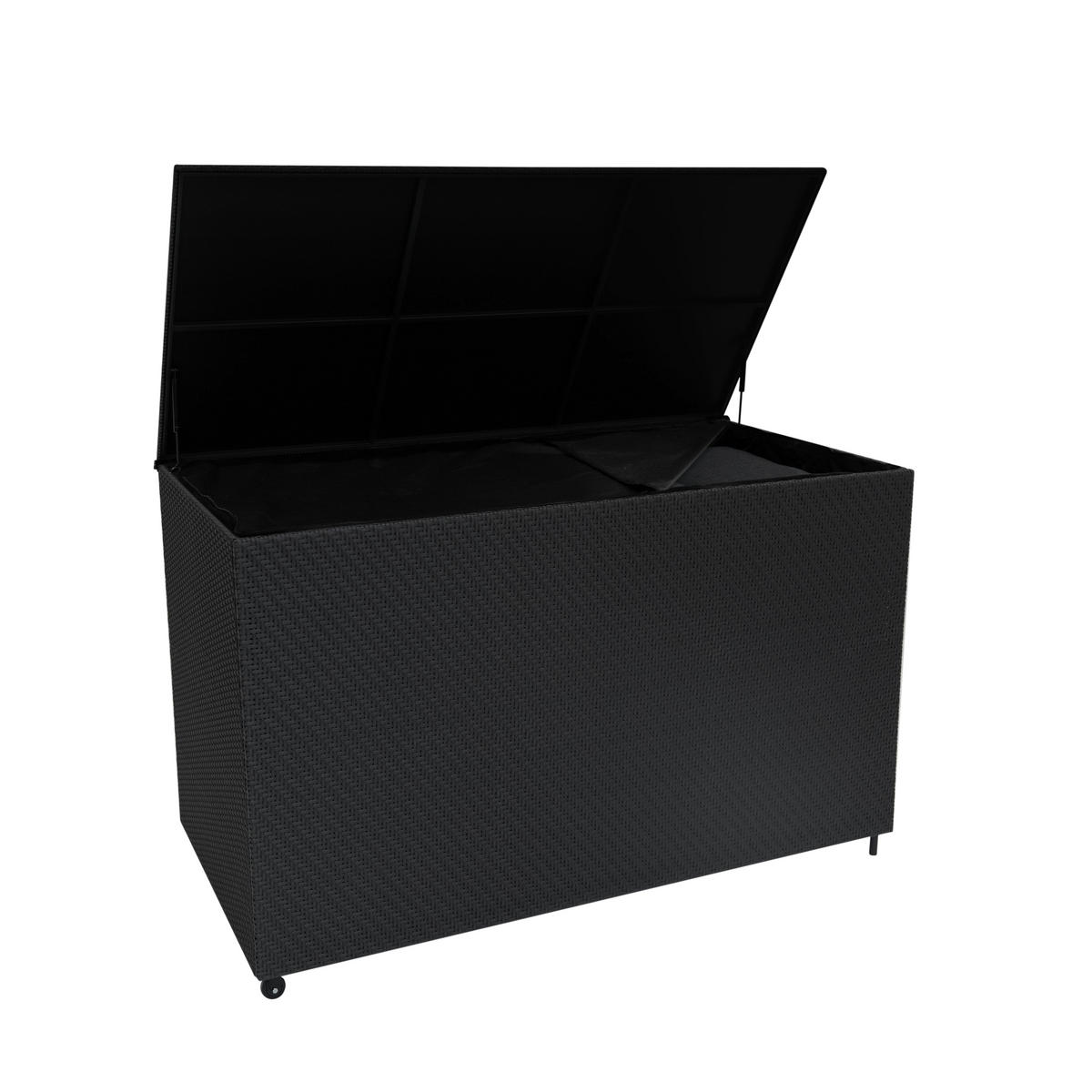 KISSENBOX Serafina Rattan 996L - Schwarz - Schwarz, Kunststoff (155/98/80cm) - Jardi