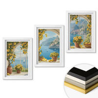 WANDBILDER 3er-Set - 20x30 cm Weißer Rahmen - Meereslandschaften, Zitronen, Fenster - Weiß, Kunststoff (20/30cm) - ArtPrintCave