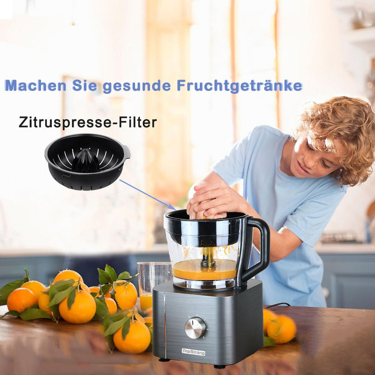 KÜCHENMASCHINE MULTIFUNKTIONS, 1100W Leistung, HACKEN SCHNEIDEN KNETEN, Edelstahl, 40,7/27,2/40,7 cm - Dunkelgrau, Metall (27.2/40.71/40.71cm) - Rolipo