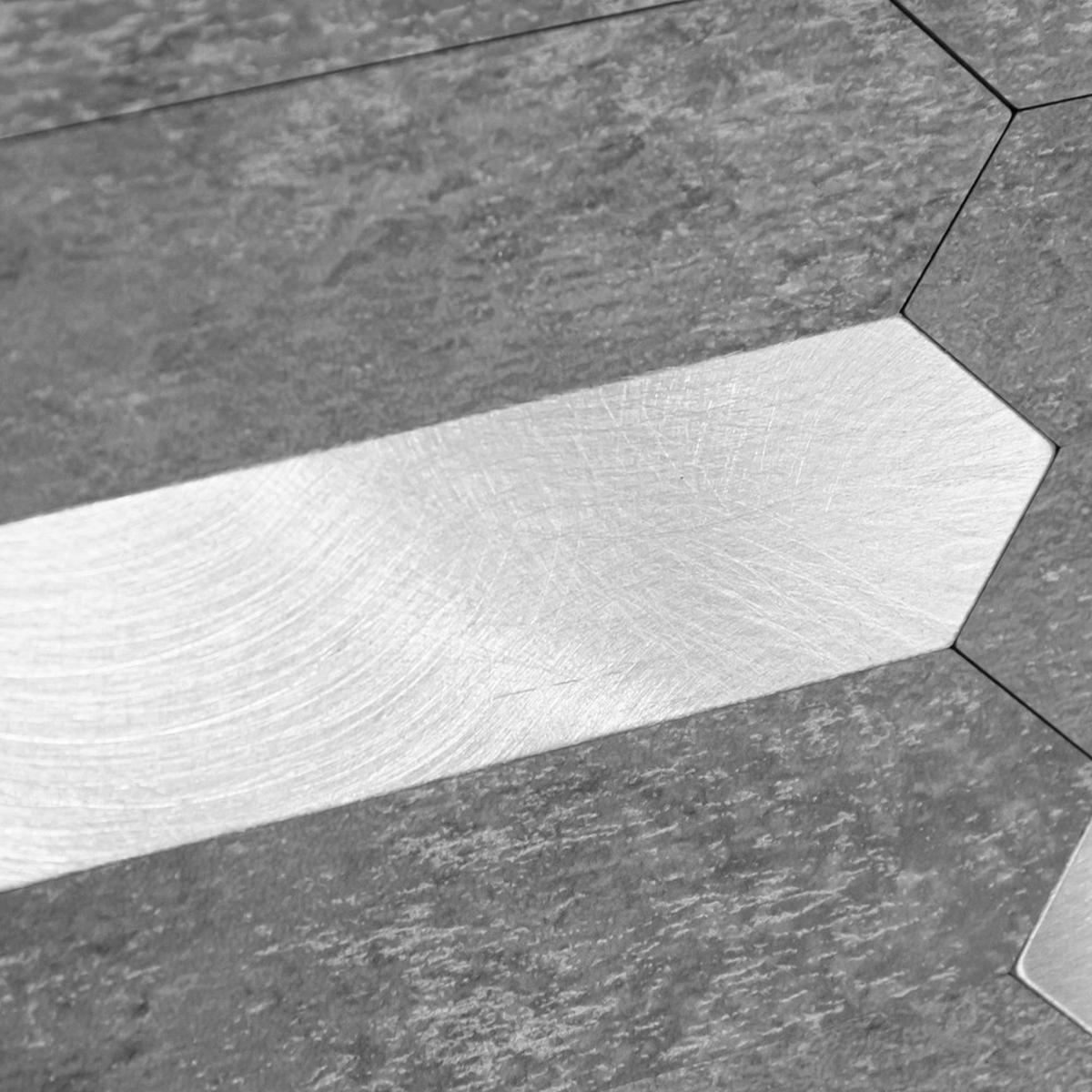 FLIESENAUFKLEBER 1 Stück 30,5 x 30,5 cm Selbstklebende Fliesen - Moro Cenere - Graphitfarben/Grau, Kunststoff (30.5/0.4/30.5cm) - Mazovia