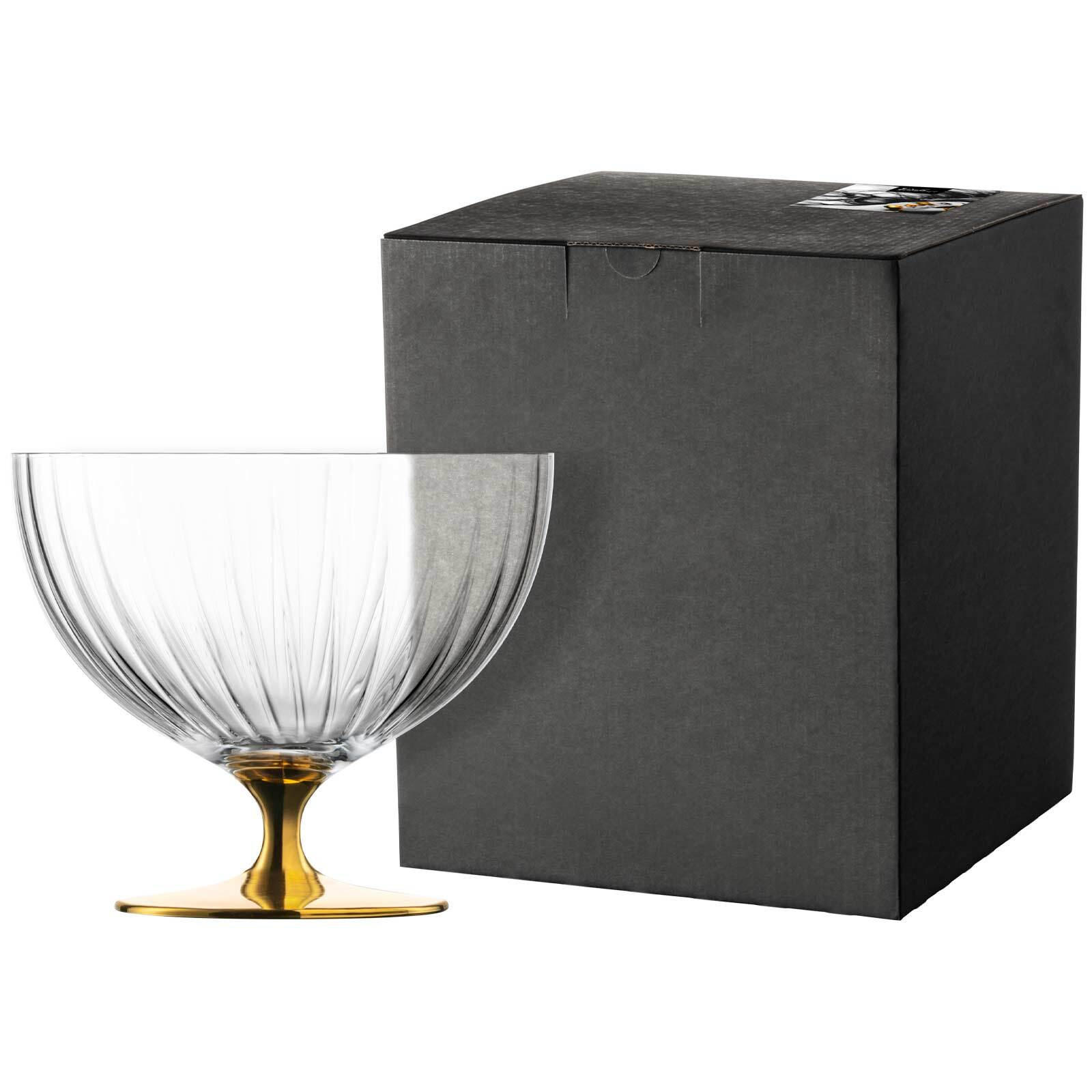 SCHALE AUF FUSS gold ø 22 cm - Goldfarben, Glas (22cm) - Eisch