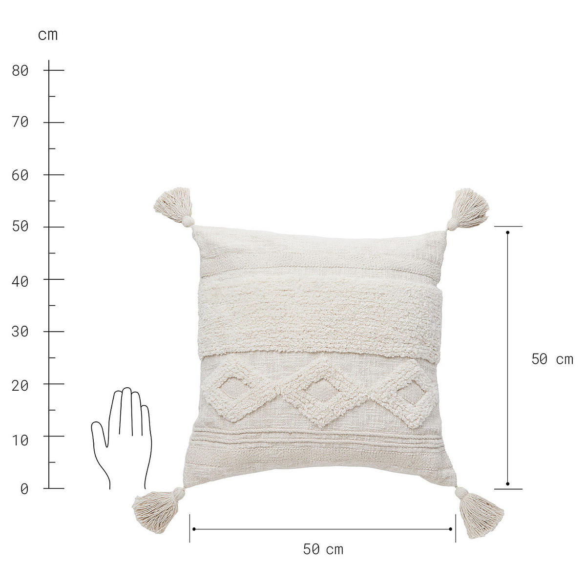 KISSEN Formentera - Beige, Textil (50/50cm) - Butlers