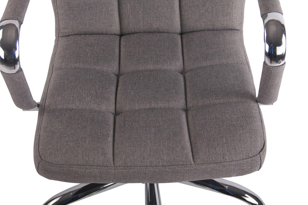 BÜROSTUHL Deal, Stoff Grau - Grau, Textil/Metall (56/104/62cm) - TPFLiving
