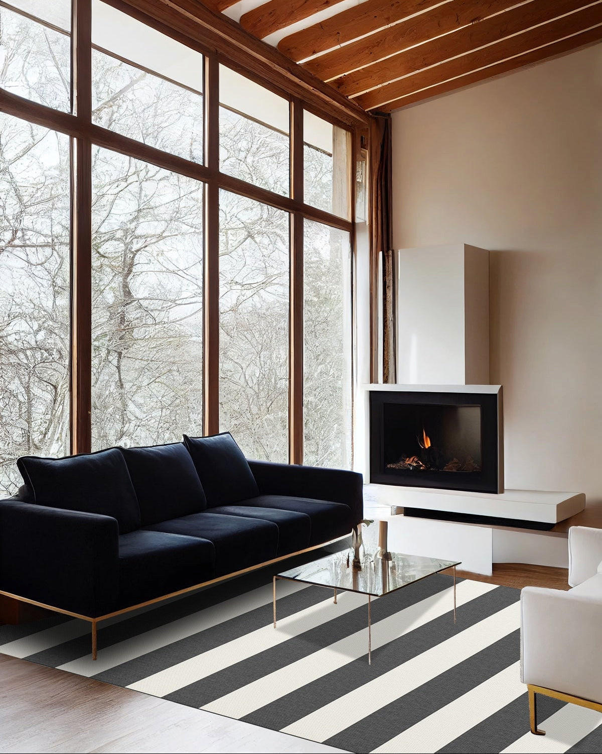 TEPPICH für Innen- und Außenbereiche schwarz - Schwarz, Textil (120/170cm) - AFK Living