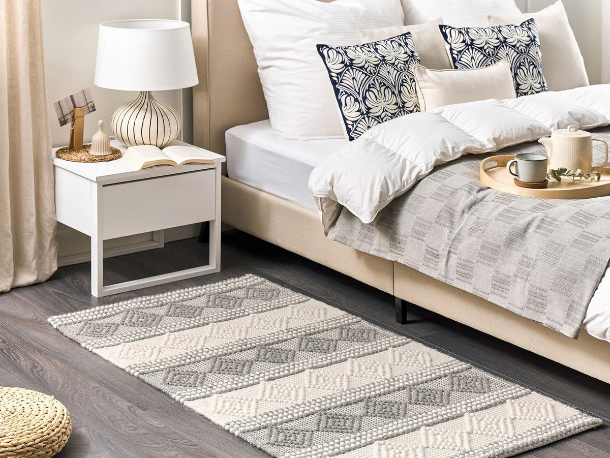 KURZFLOR-TEPPICH Bozova 150/80 cm - Beige, Textil (80/150cm) - Beliani