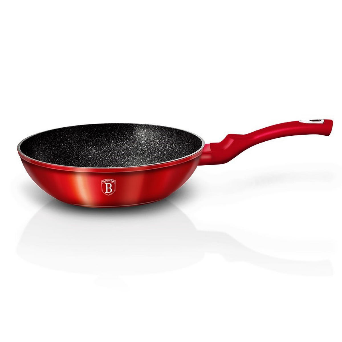 WOK Rot 28/28/9 cm BH1267N - Rot, Metall (28cm) - Berlinger Haus