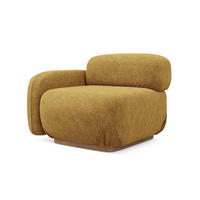 SOFAELEMENT Links Chenille Stoff Gelb - Currygelb/Gelb, Holz/Textil (95/73/95cm) - Makamii