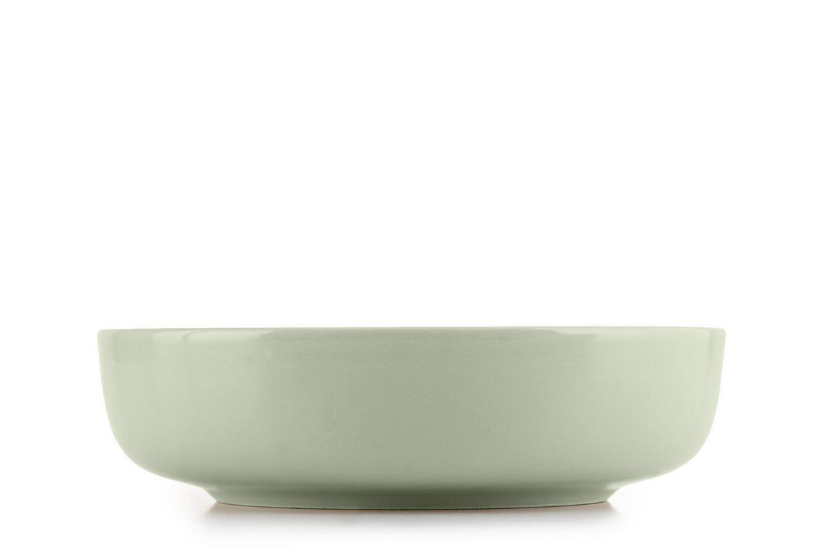 TAFELSERVICE VICTO 6 Personen 18-tlg matt beige/grün/grau - Beige, Keramik (27/2/27cm) - KONSIMO®
