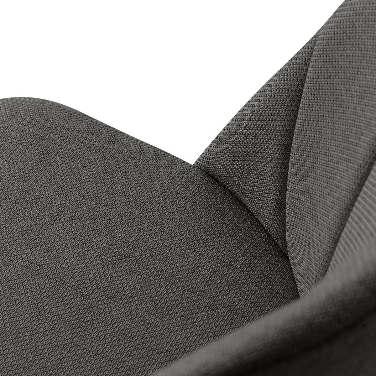 POLSTERSTUHL SPENO Esszimmerstühle 2er Set - Dunkelgrau/Schwarz, Holz/Textil (52/85/58cm) - KONSIMO®