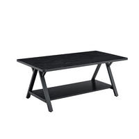 COUCHTISCH 110/57/44,5 cm mit Ablage, MDF-Holzoptik und Metallgestell, Schwarz - Schwarz, Holzwerkstoff (110/57/44.5cm) - Redom