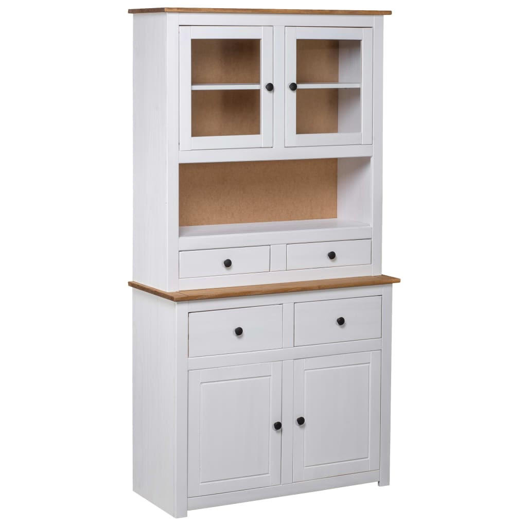 HIGHBOARD Weiss 93/40,5/180 Cm Kiefernholz Panama - Weiß, Holz (40.5/180/93cm) - vidaXL
