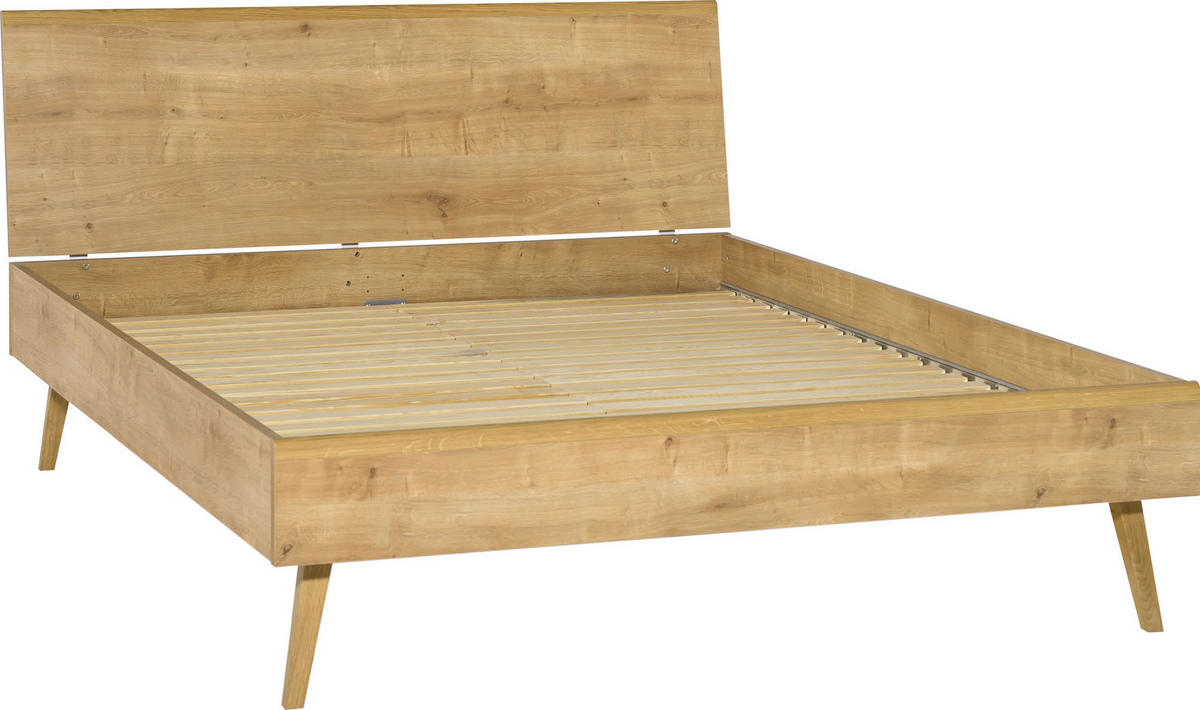 BETT NATURE - Eichefarben, Holzwerkstoff (212/125/98cm) - Vox Möbel