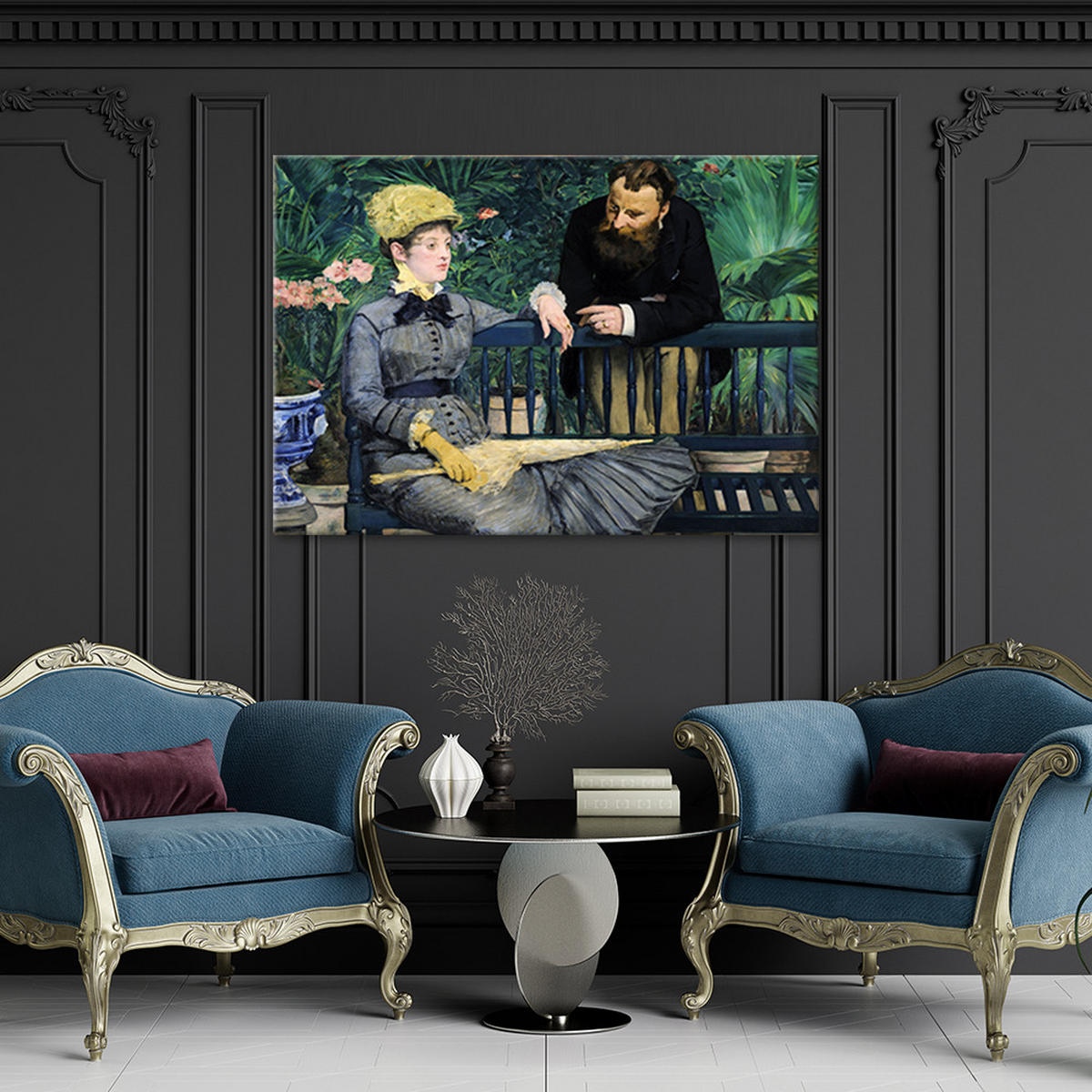 WANDBILD im konservatorium édouard manet - Multicolor, Textil (60/40cm) - Feeby