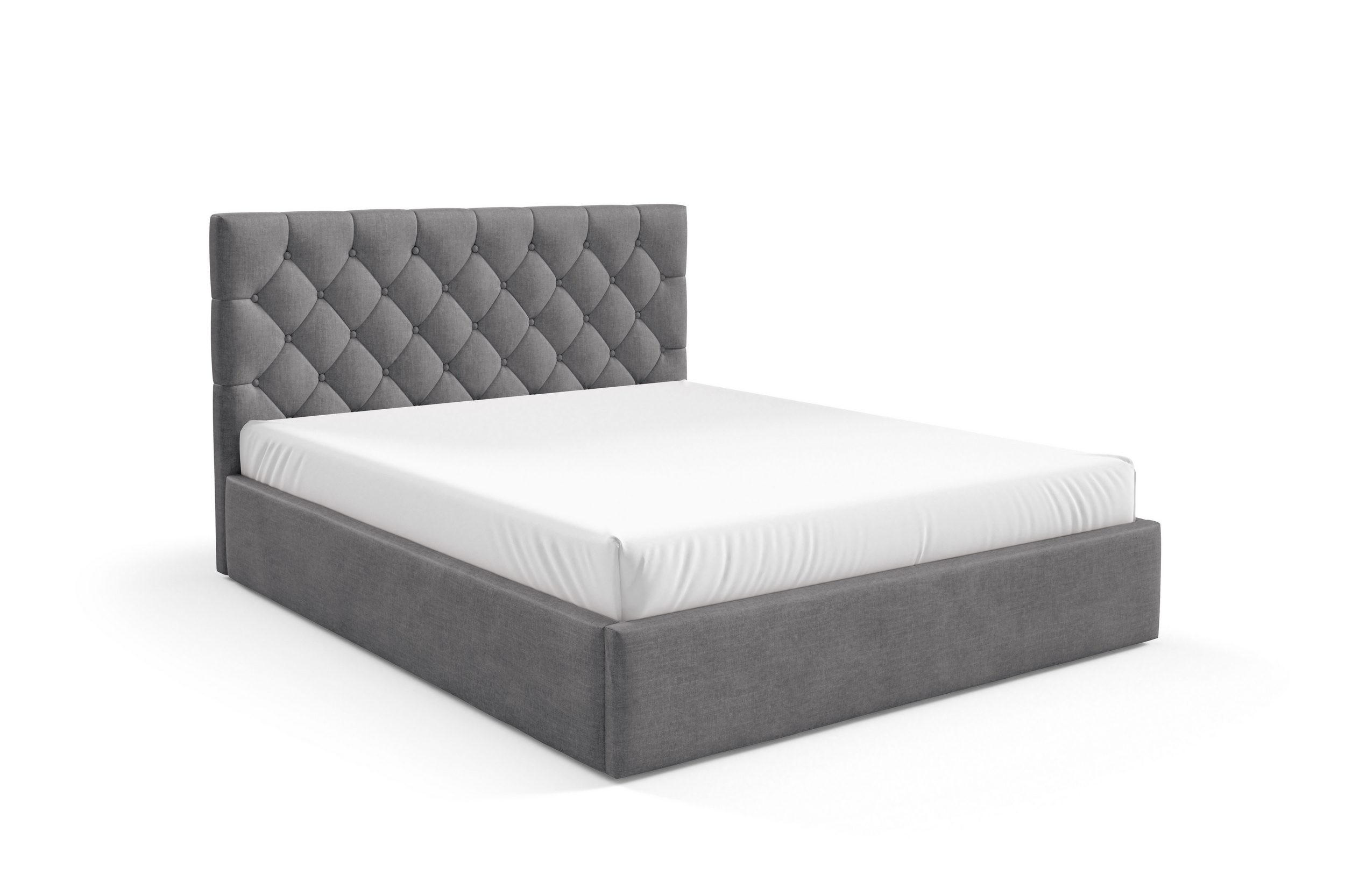 POLSTERBETT BEZA IV - Dunkelgrau - Dunkelgrau, Holz/Textil (160/200cm) - AN-Moebel 4u