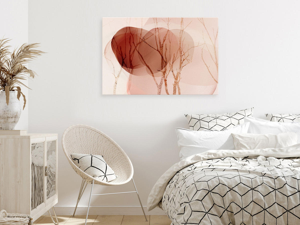 KUNSTDRUCK Rosa 90/60 cm - Pink, Textil (90/60cm) - KUNSTLOFT